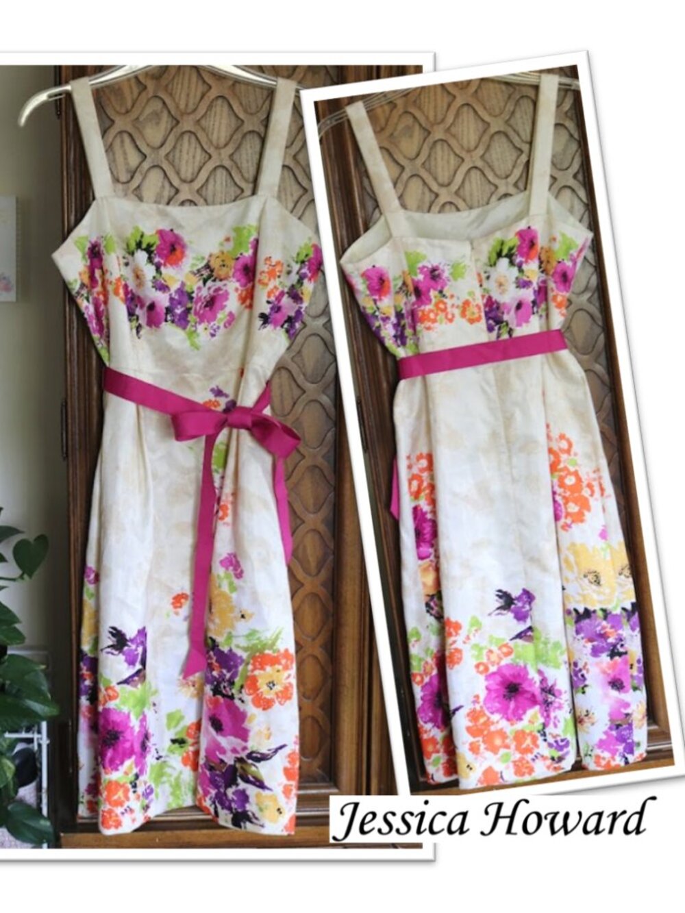 Jessica Howard Vintage Floral Tie-Waist Sundress NWOT! - Size 6